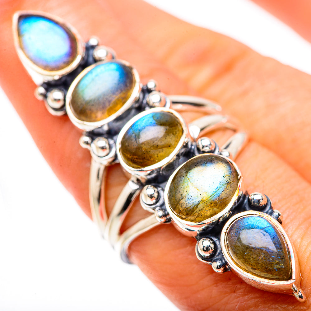 Labradorite Rings handcrafted by Anasilvercos - RING133544