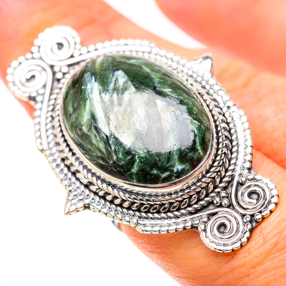 Seraphinite Rings handcrafted by Anasilvercos - RING133549