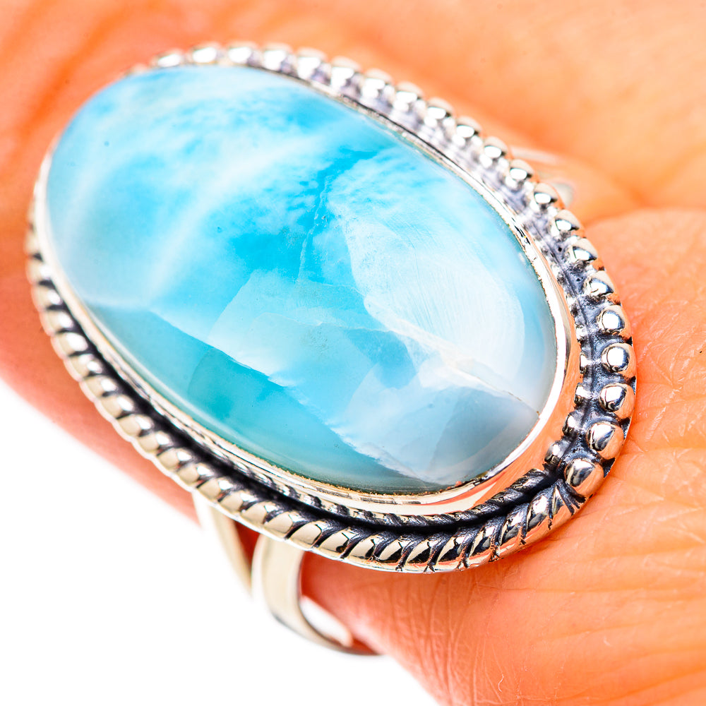 Larimar Rings handcrafted by Anasilvercos - RING133558