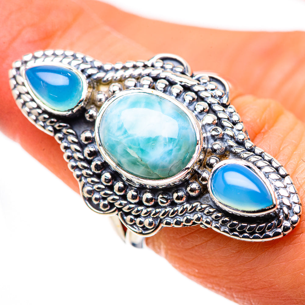 Larimar Rings handcrafted by Anasilvercos - RING133567