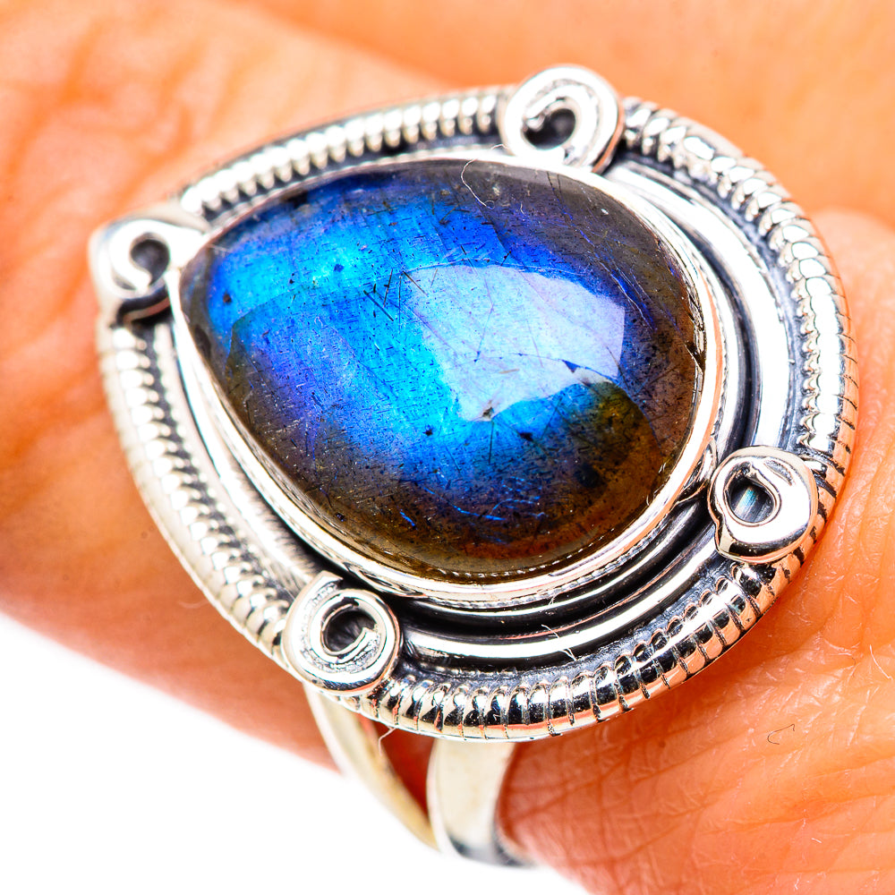 Labradorite Rings handcrafted by Anasilvercos - RING133568