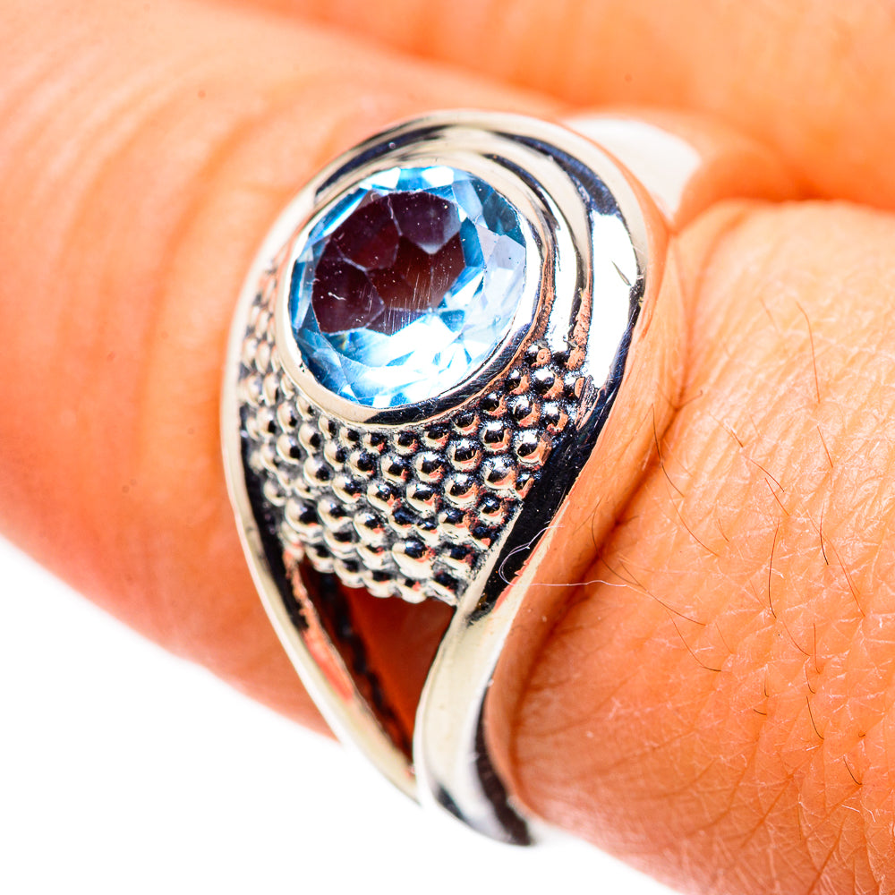 Blue Topaz Rings handcrafted by Anasilvercos - RING133569