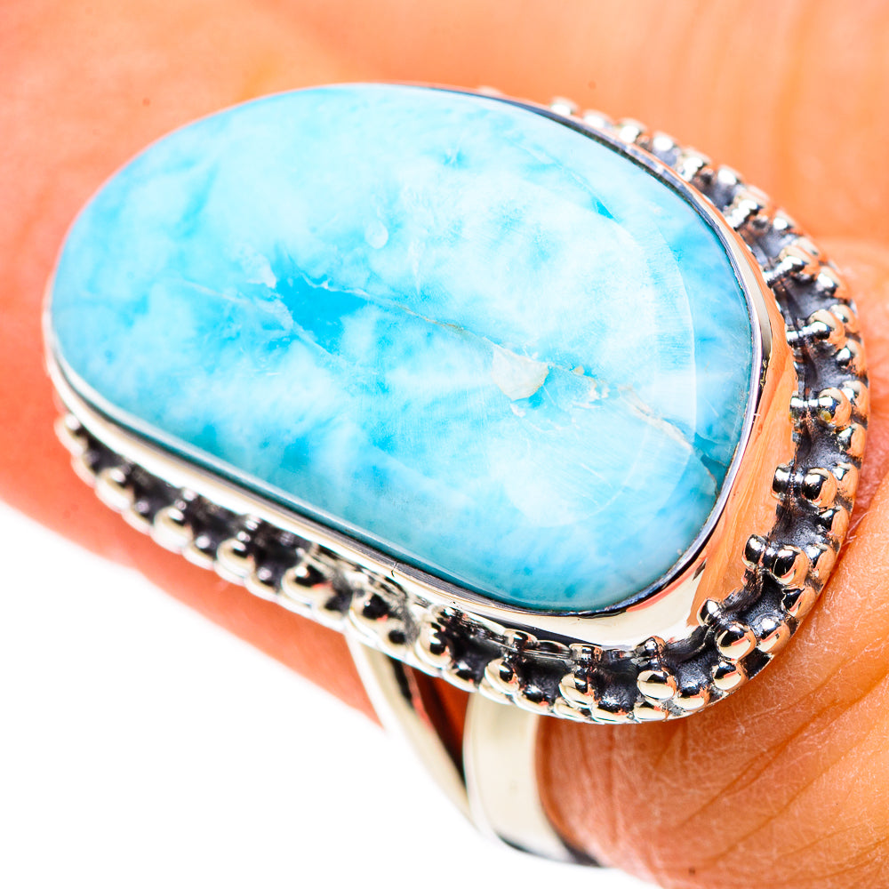 Larimar Rings handcrafted by Anasilvercos - RING133570