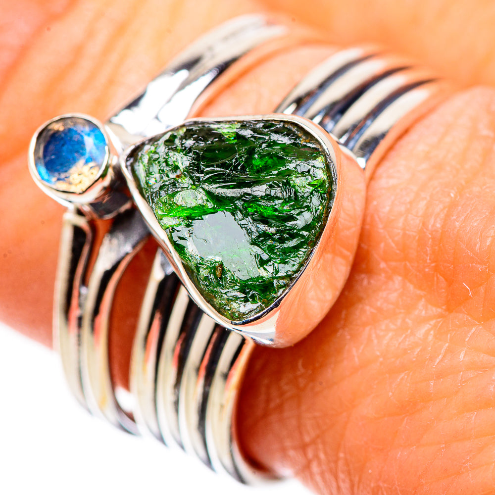 Chrome Diopside Rings handcrafted by Anasilvercos - RING133576