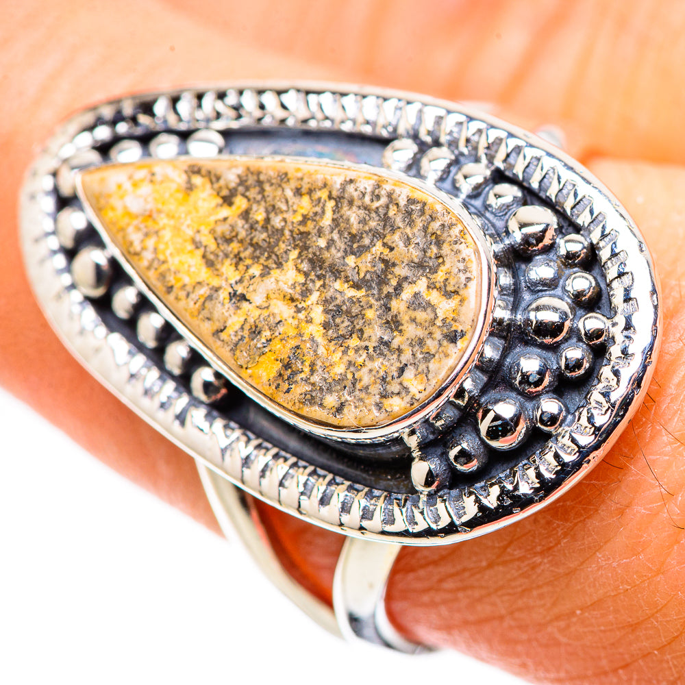 Germany Psilomelane Dendrite Rings handcrafted by Anasilvercos - RING133579