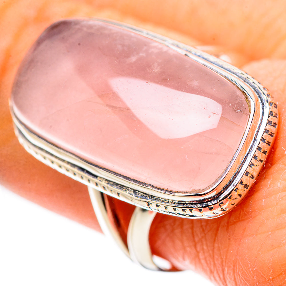 Rose Quartz Rings handcrafted by Anasilvercos - RING133583