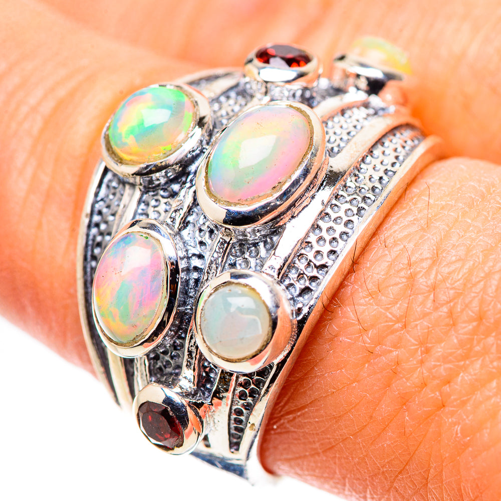 Ethiopian Opal Rings handcrafted by Anasilvercos - RING133594