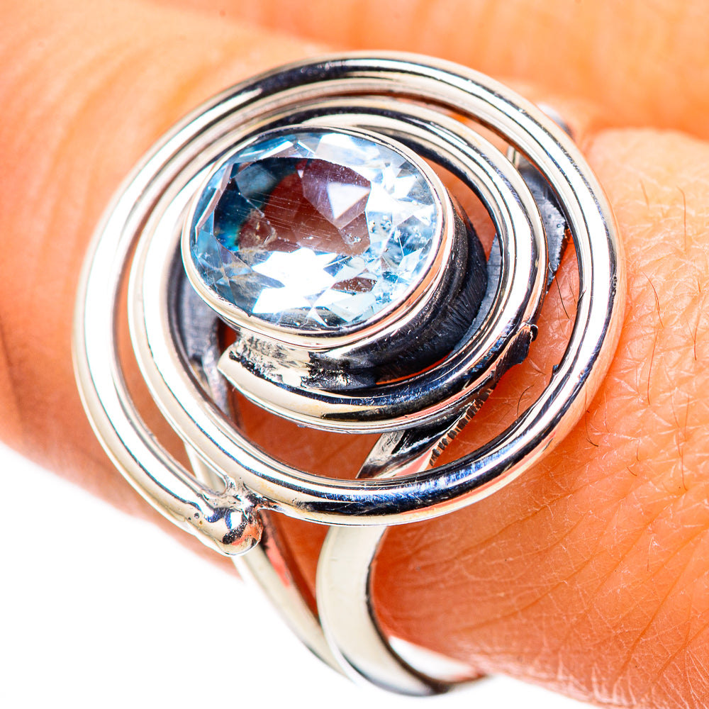 Blue Topaz Rings handcrafted by Anasilvercos - RING133598