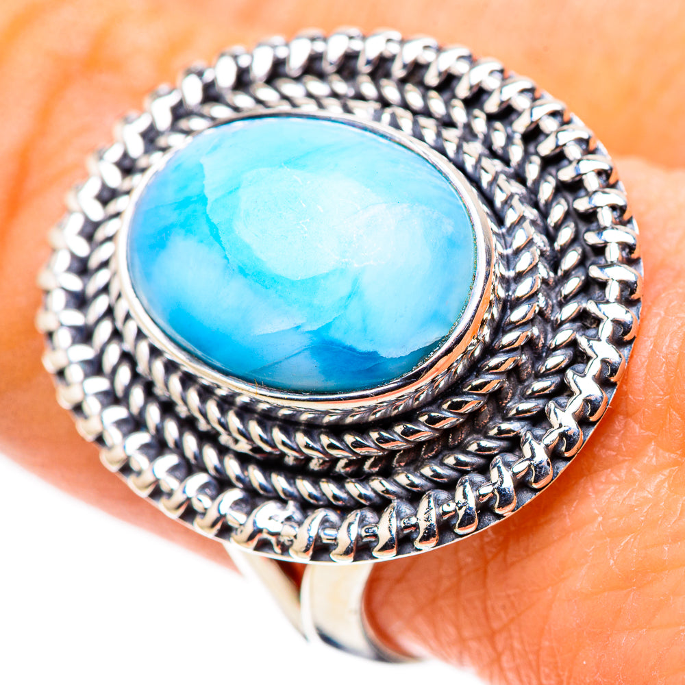 Larimar Rings handcrafted by Anasilvercos - RING133599