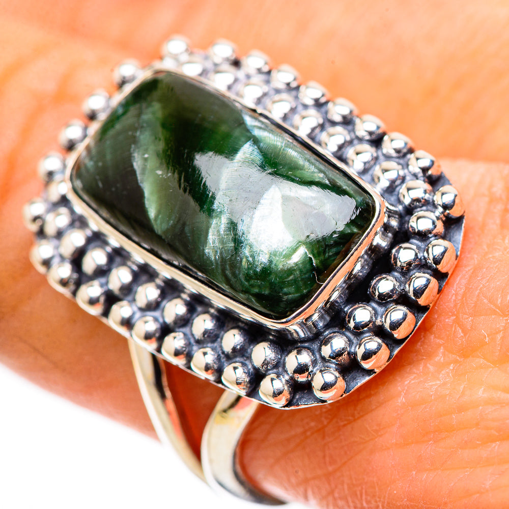 Seraphinite Rings handcrafted by Anasilvercos - RING133609