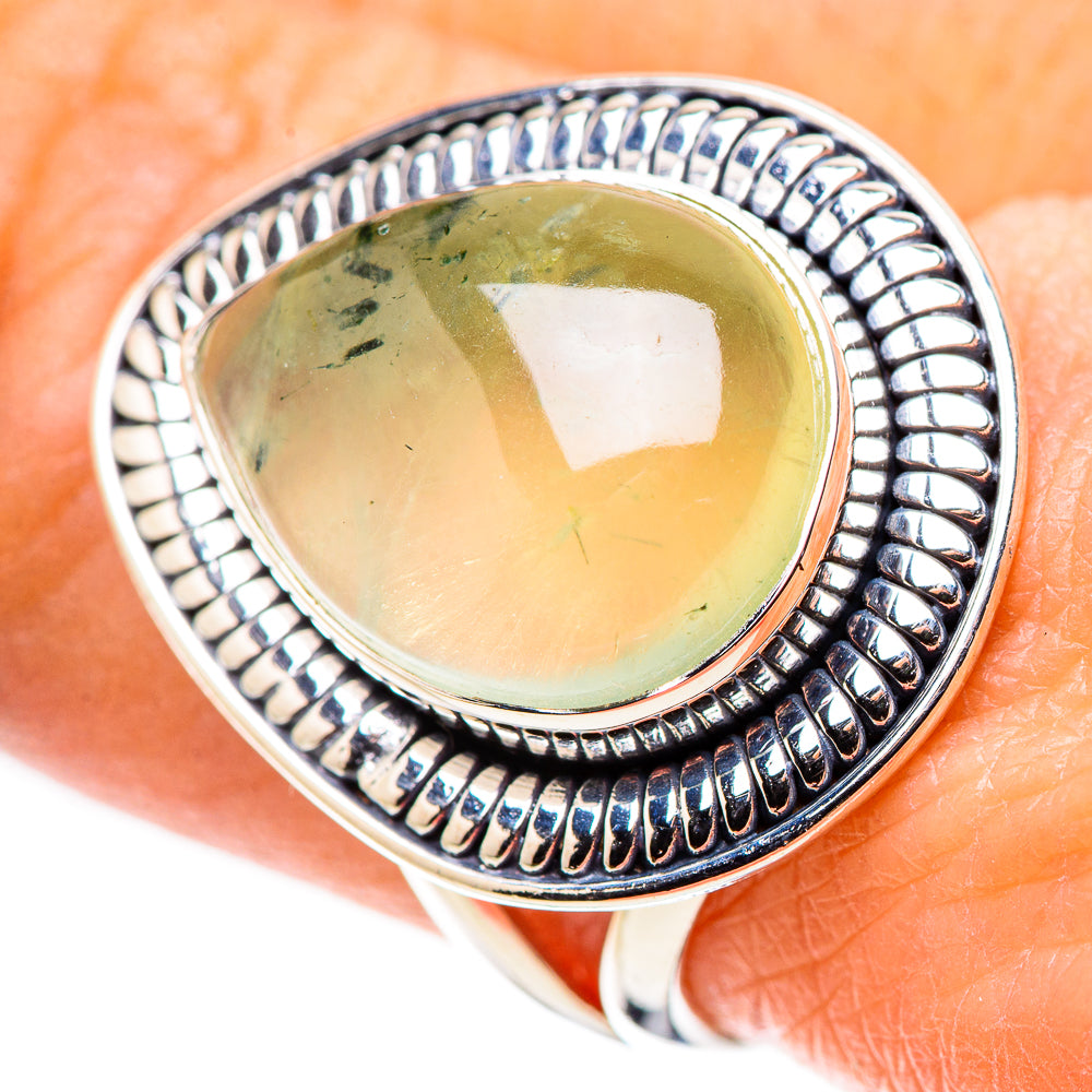 Prehnite Rings handcrafted by Anasilvercos - RING133611