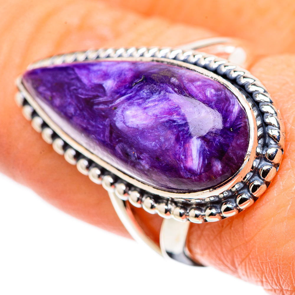 Charoite Rings handcrafted by Anasilvercos - RING133621