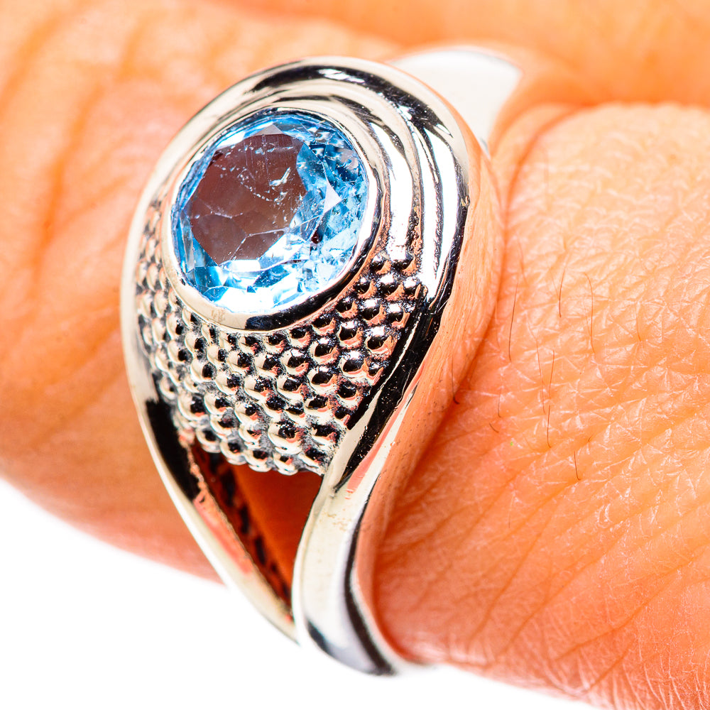 Blue Topaz Rings handcrafted by Anasilvercos - RING133638