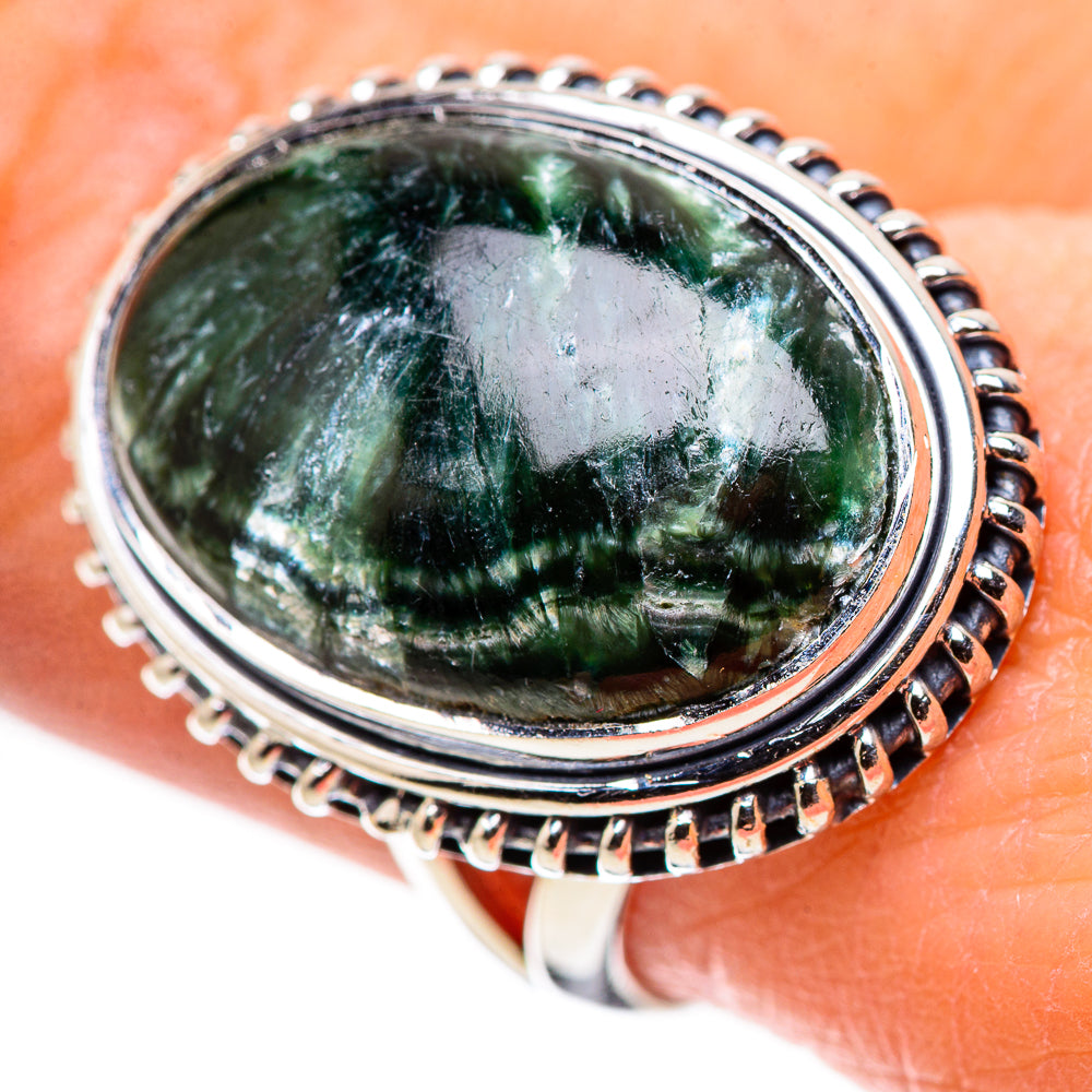 Seraphinite Rings handcrafted by Anasilvercos - RING133644