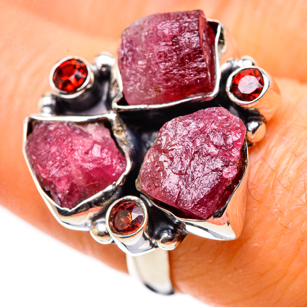Pink Tourmaline Rings handcrafted by Anasilvercos - RING133647
