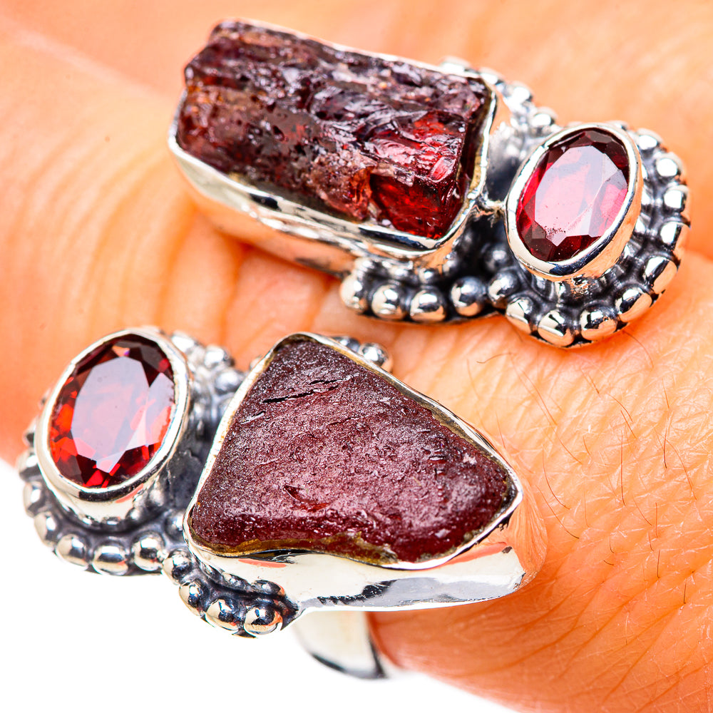 Garnet Rings handcrafted by Anasilvercos - RING133649