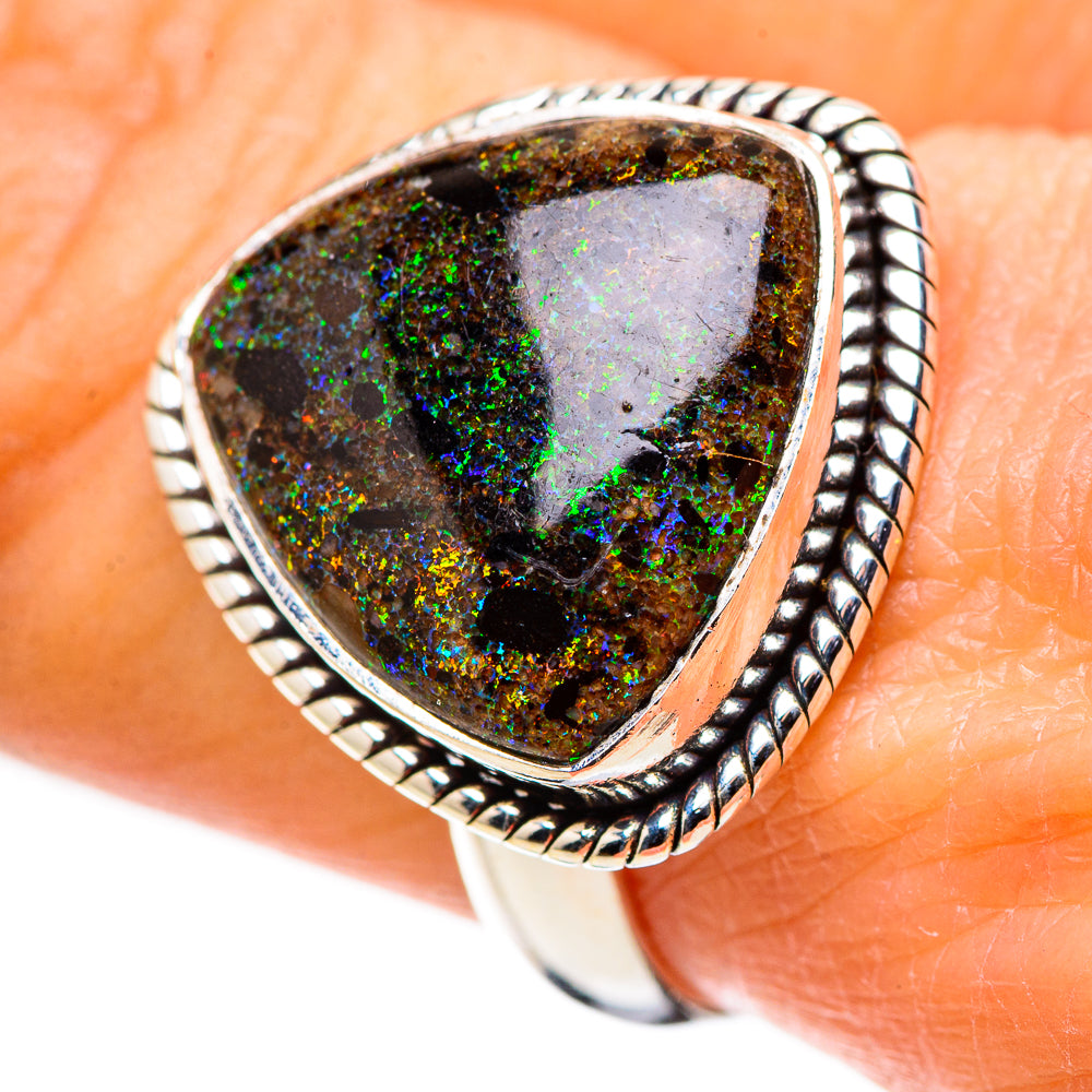 Andamooka Opal Rings handcrafted by Anasilvercos - RING133657