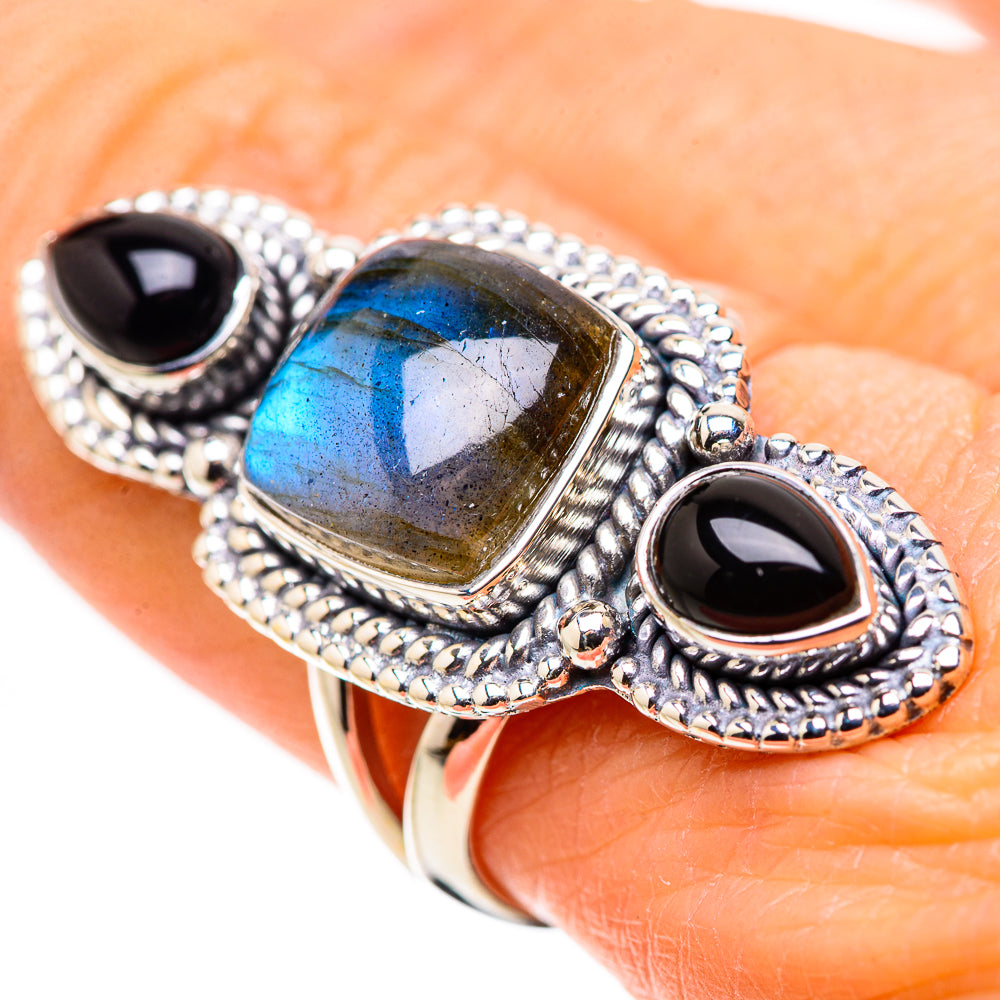 Labradorite Rings handcrafted by Anasilvercos - RING133658