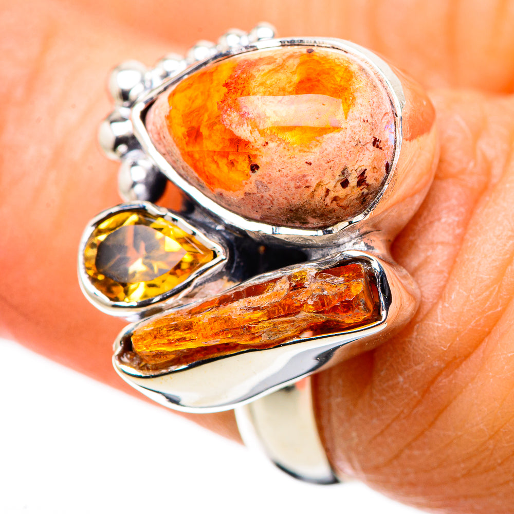 Mexican Fire Opal Rings handcrafted by Anasilvercos - RING133660