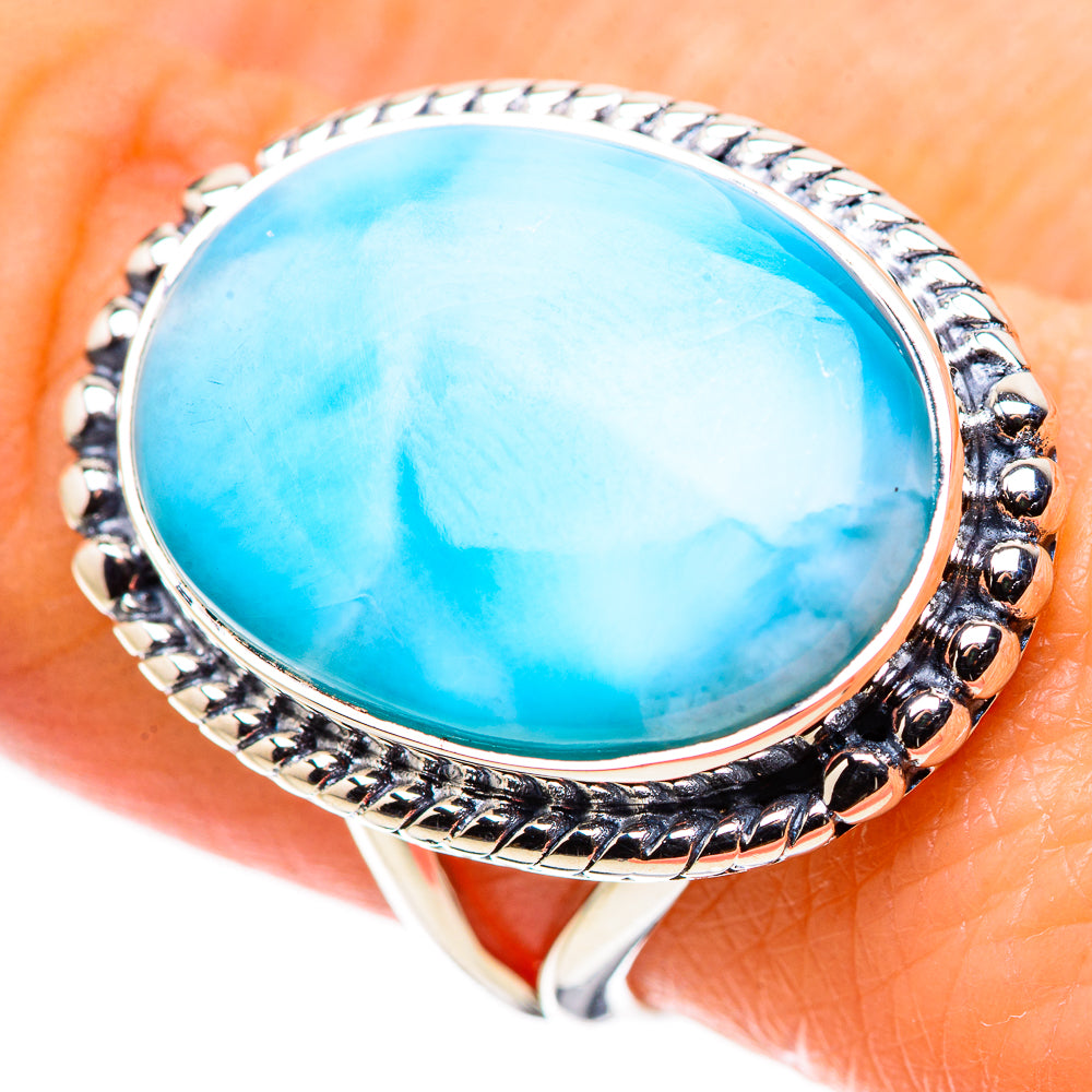 Larimar Rings handcrafted by Anasilvercos - RING133669