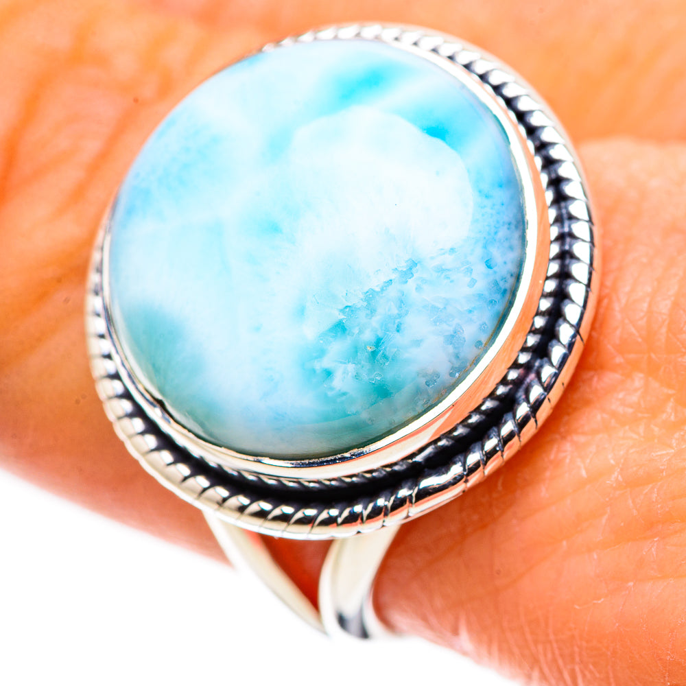 Larimar Rings handcrafted by Anasilvercos - RING133694