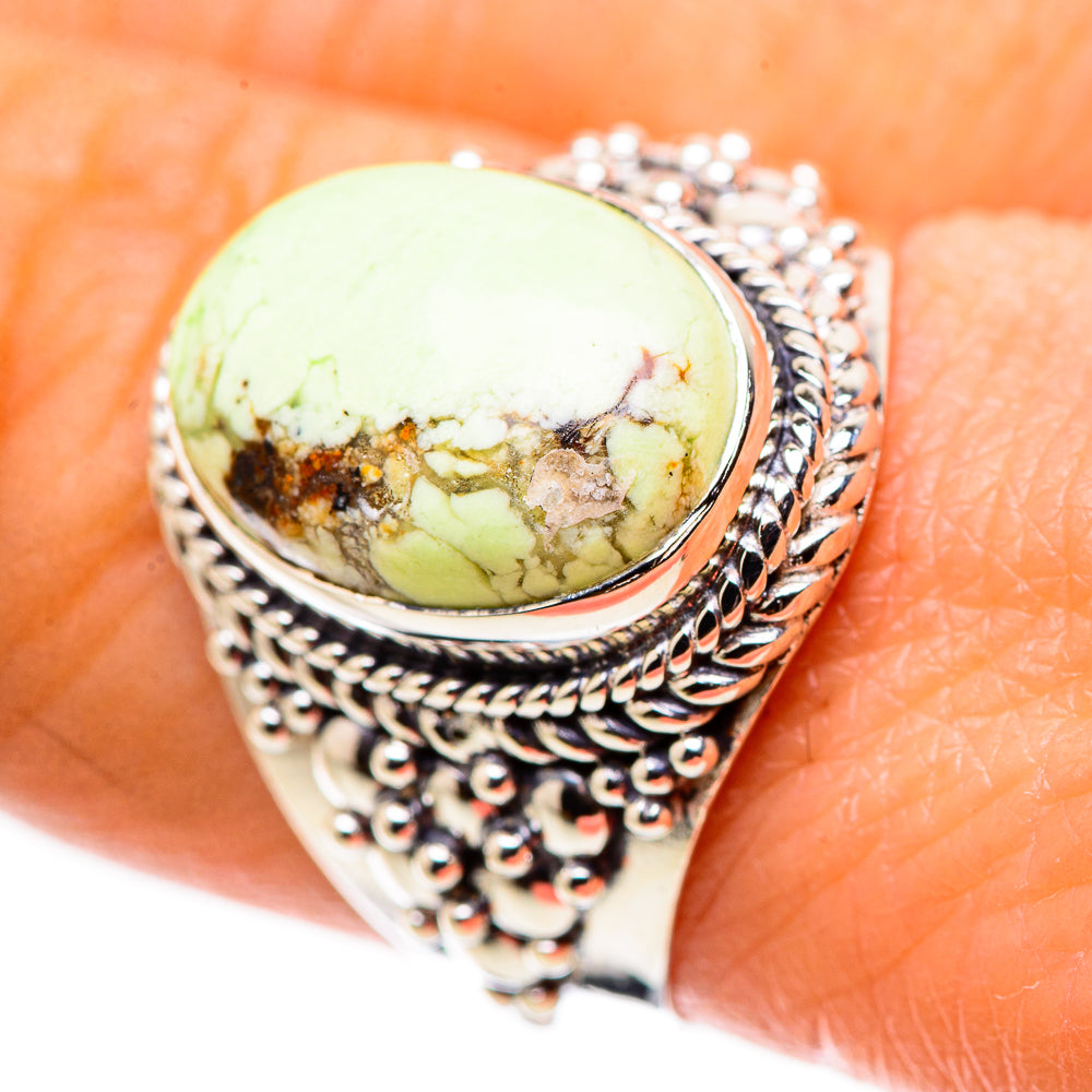 Lemon Chrysoprase Rings handcrafted by Anasilvercos - RING133700