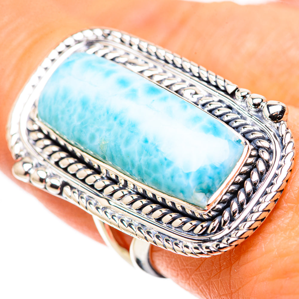 Larimar Rings handcrafted by Anasilvercos - RING133725