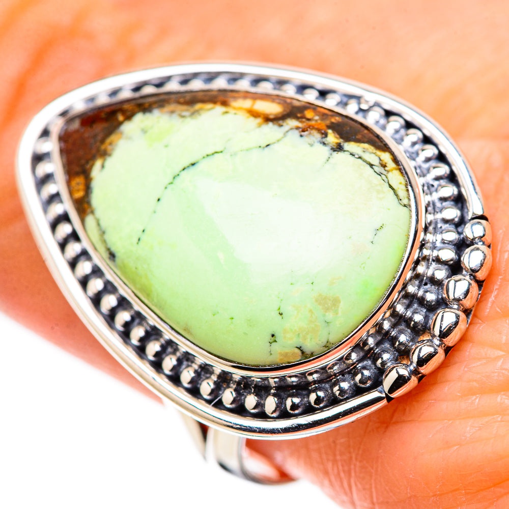 Lemon Chrysoprase Rings handcrafted by Anasilvercos - RING133730