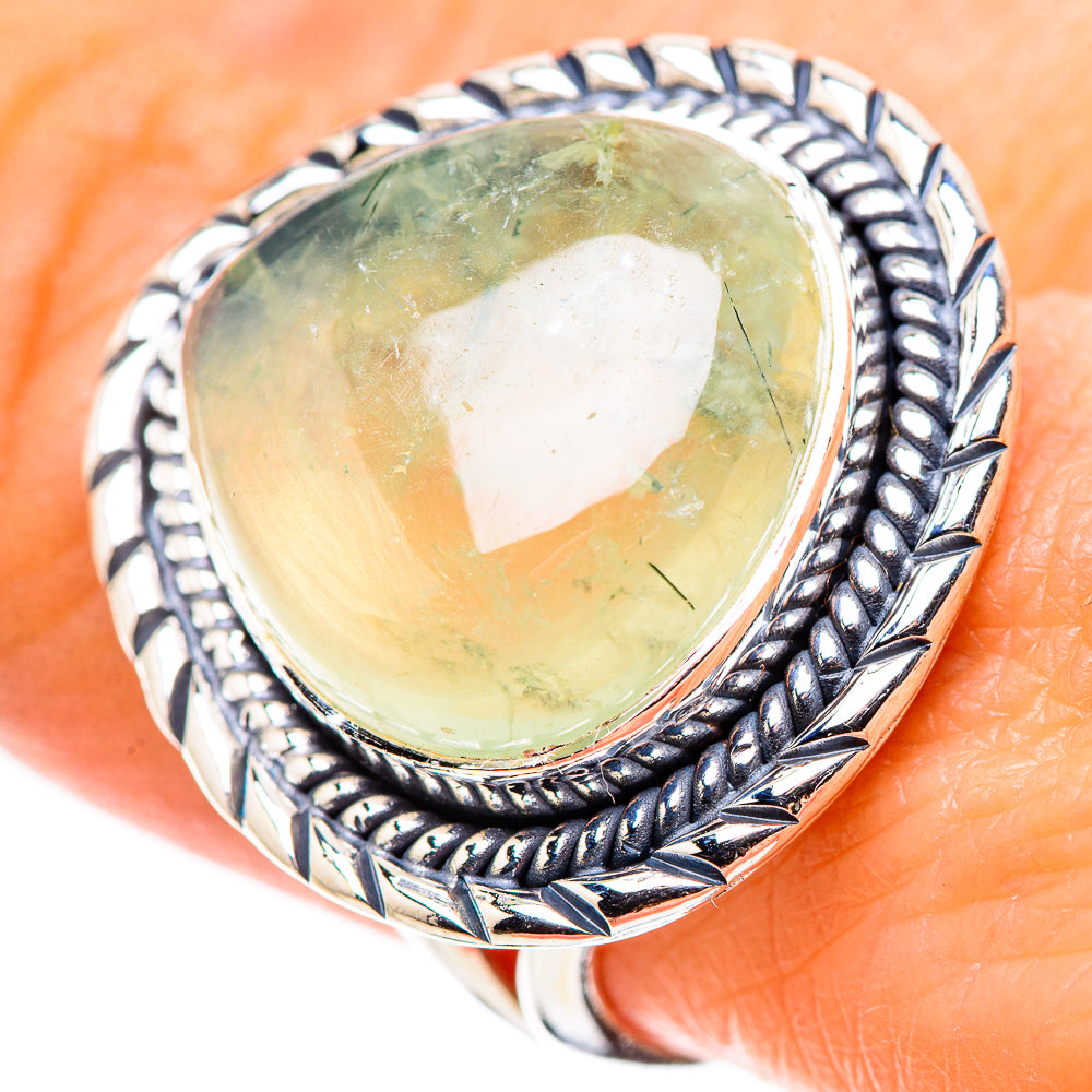 Prehnite Rings handcrafted by Anasilvercos - RING133731