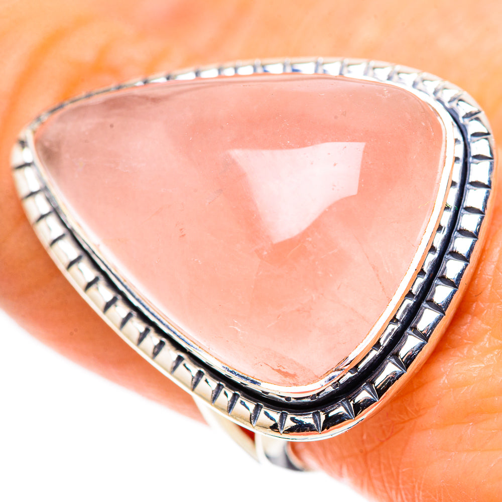Rose Quartz Rings handcrafted by Anasilvercos - RING133740