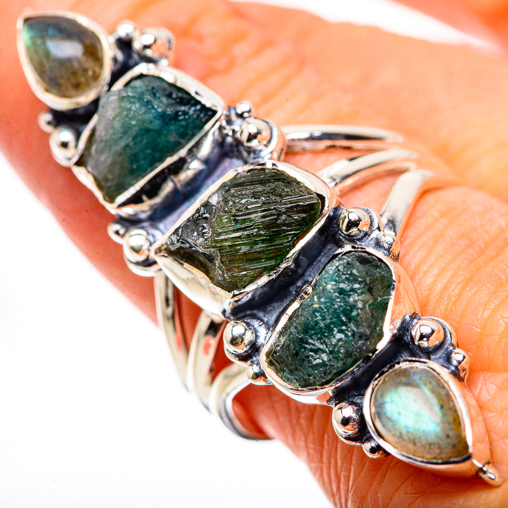 Green Tourmaline Rings handcrafted by Anasilvercos - RING133749
