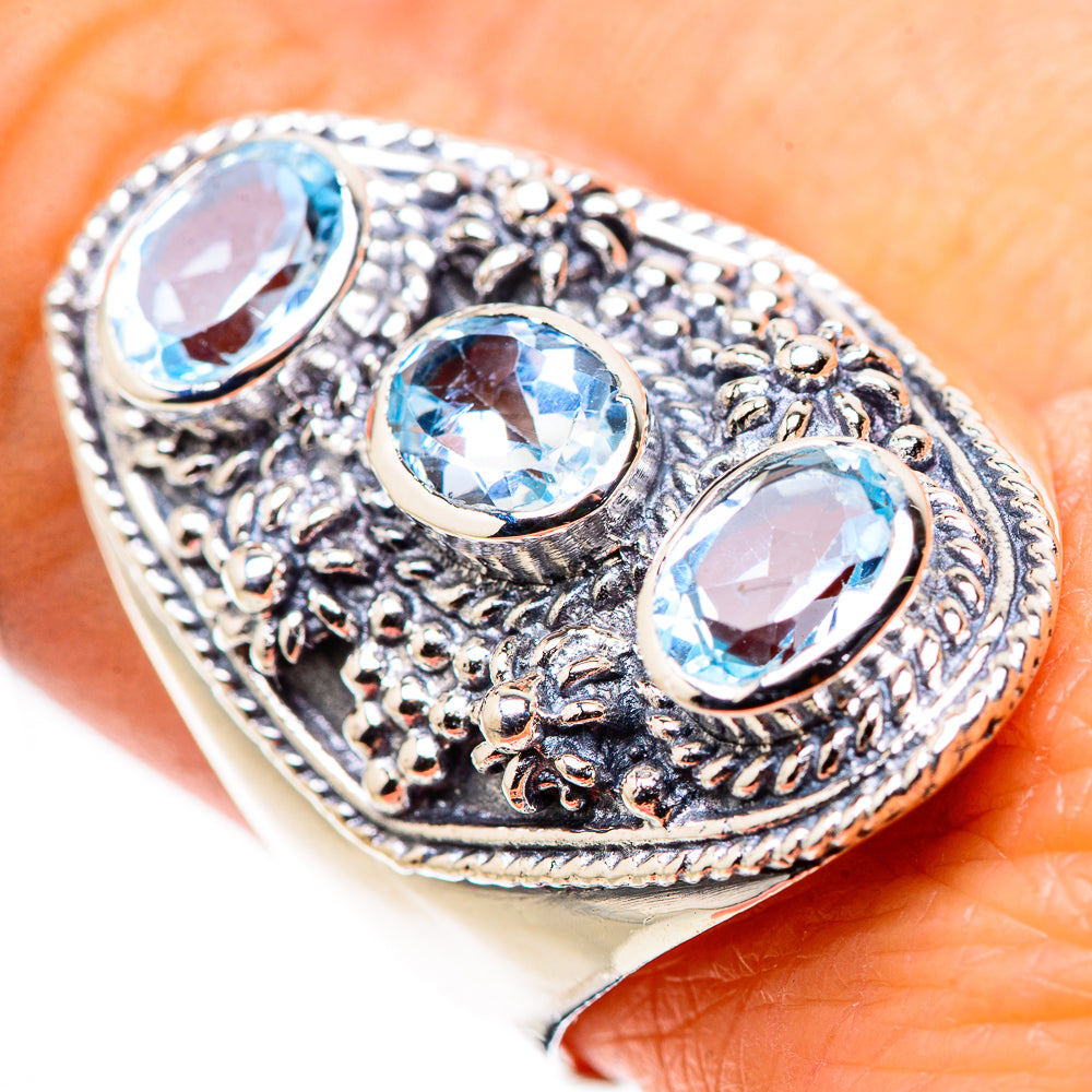 Blue Topaz Rings handcrafted by Anasilvercos - RING133755