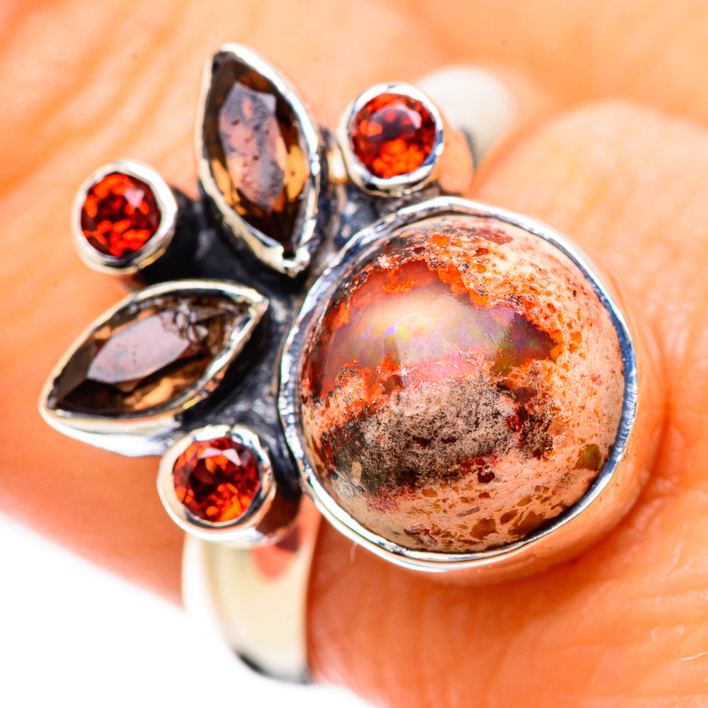 Mexican Fire Opal Rings handcrafted by Anasilvercos - RING133788