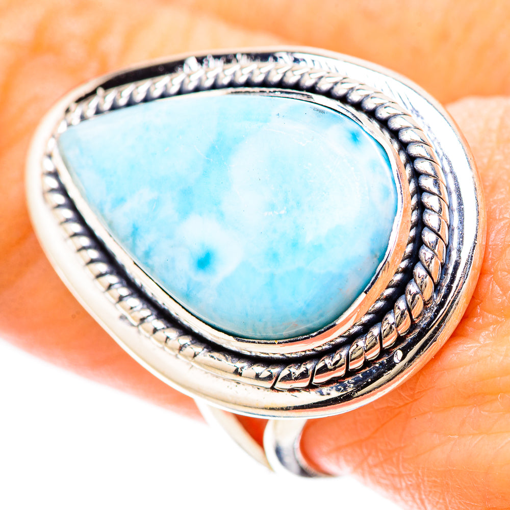 Larimar Rings handcrafted by Anasilvercos - RING133795