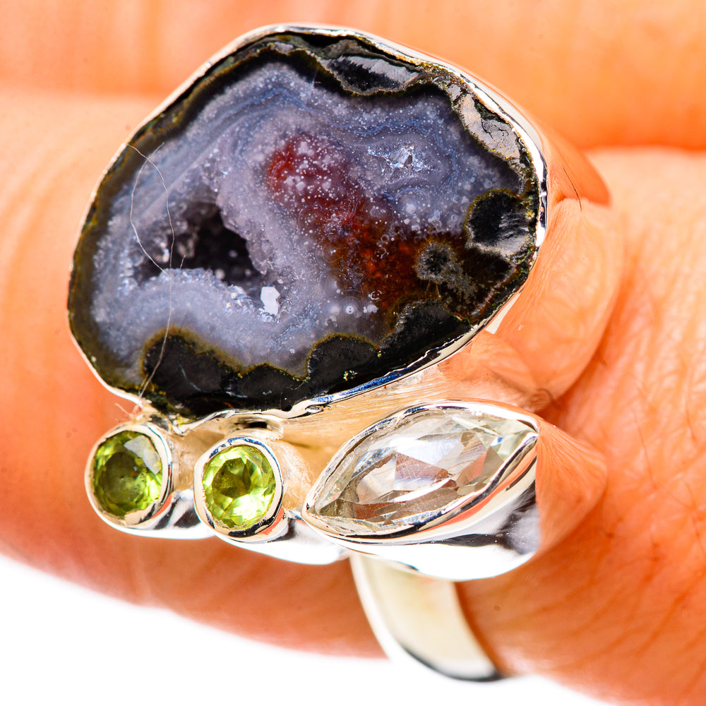 Coconut Geode Druzy Rings handcrafted by Anasilvercos - RING133812