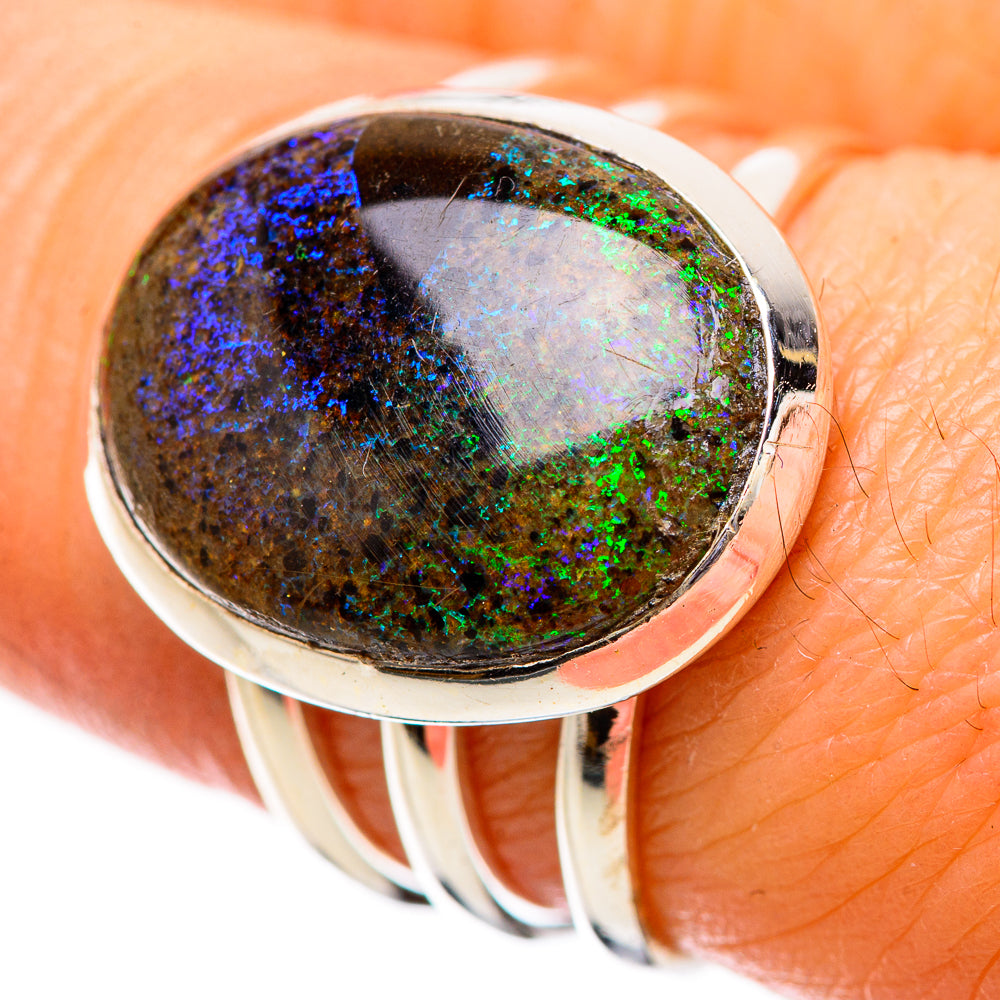 Andamooka Opal Rings handcrafted by Anasilvercos - RING133817