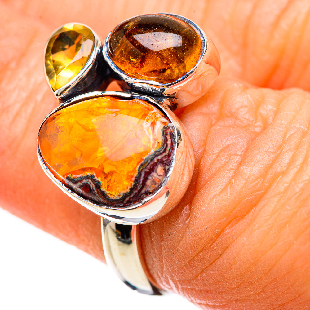Mexican Fire Opal Rings handcrafted by Anasilvercos - RING133820