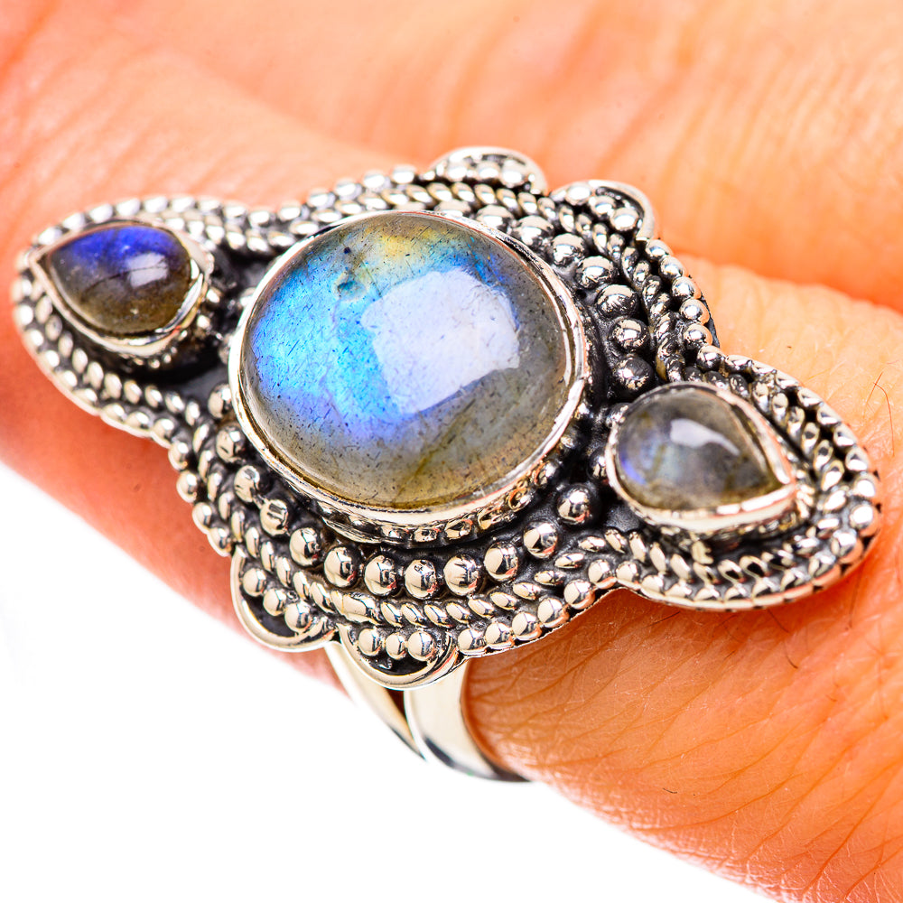 Labradorite Rings handcrafted by Anasilvercos - RING133826