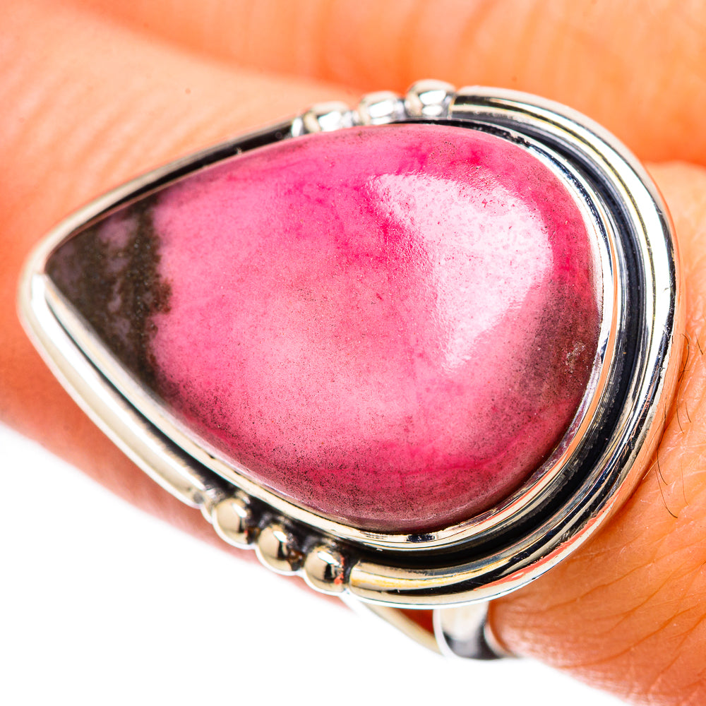 Rhodonite Rings handcrafted by Anasilvercos - RING133835