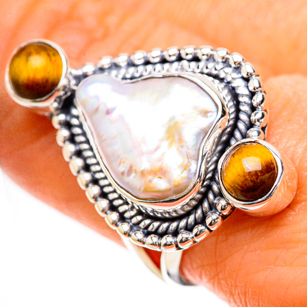 Mother Of Pearl Rings handcrafted by Anasilvercos - RING133843