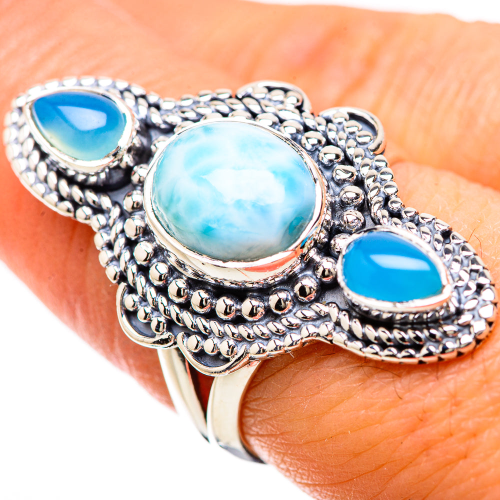 Larimar Rings handcrafted by Anasilvercos - RING133852