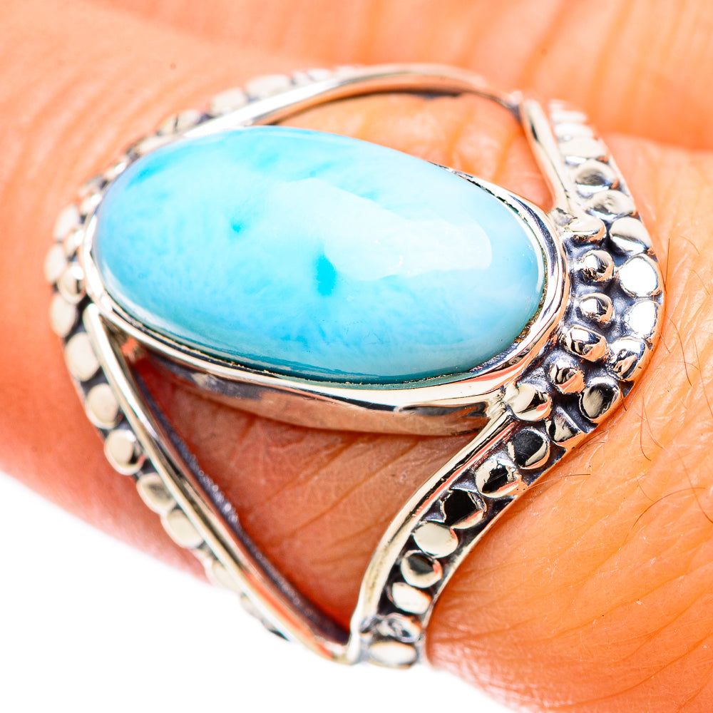 Larimar Rings handcrafted by Anasilvercos - RING133854