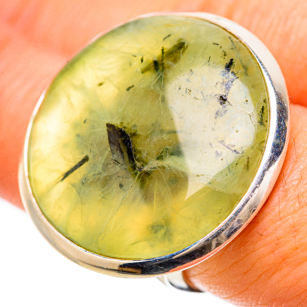 Prehnite Rings handcrafted by Anasilvercos - RING133862