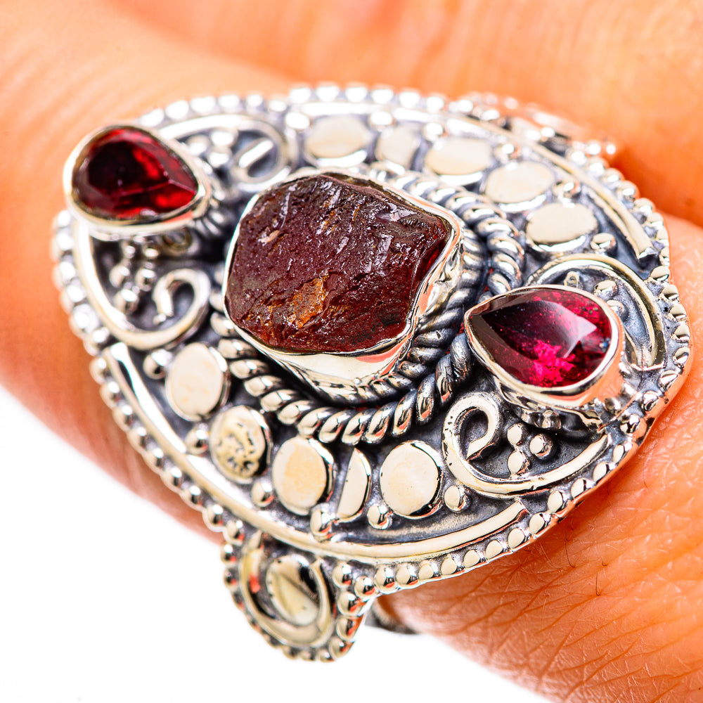 Garnet Rings handcrafted by Anasilvercos - RING133873