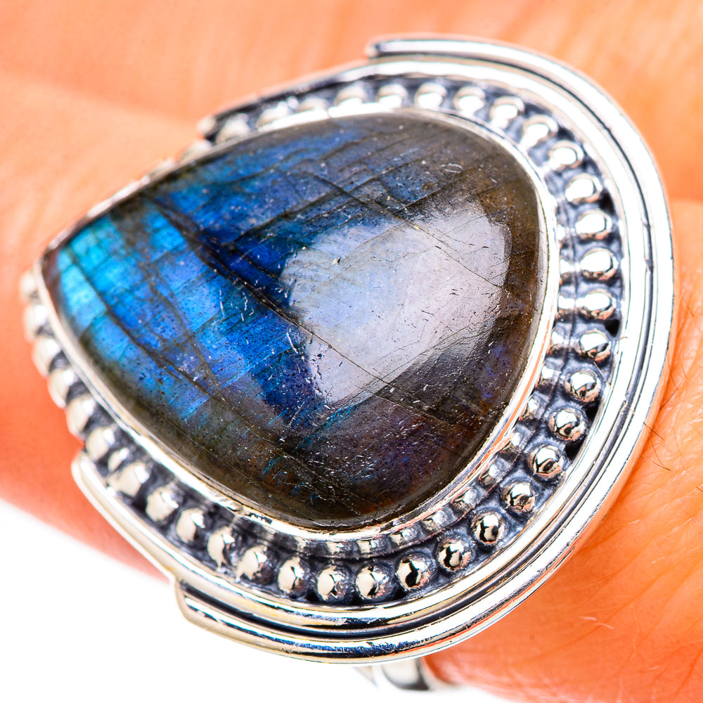 Labradorite Rings handcrafted by Anasilvercos - RING133884