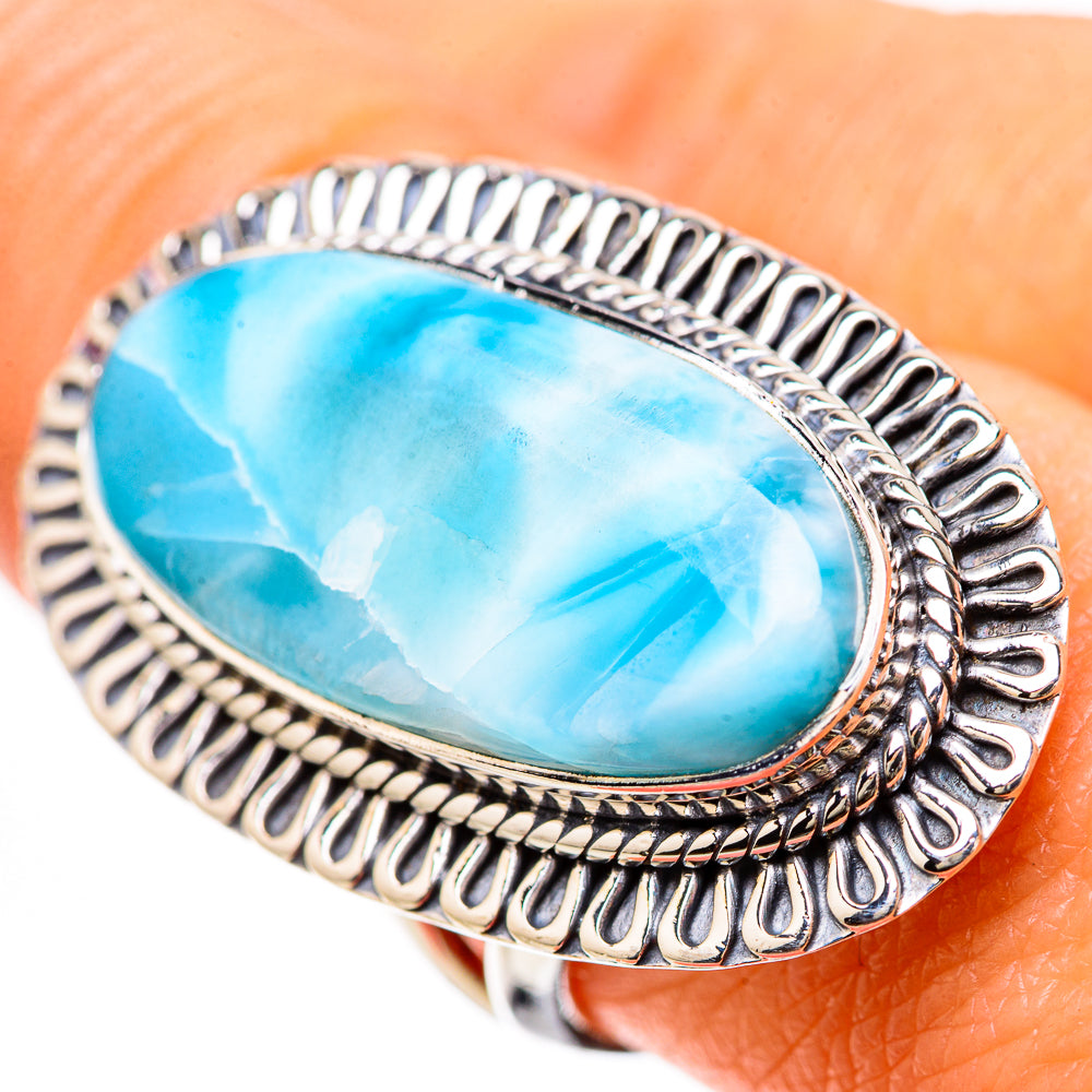 Larimar Rings handcrafted by Anasilvercos - RING133893