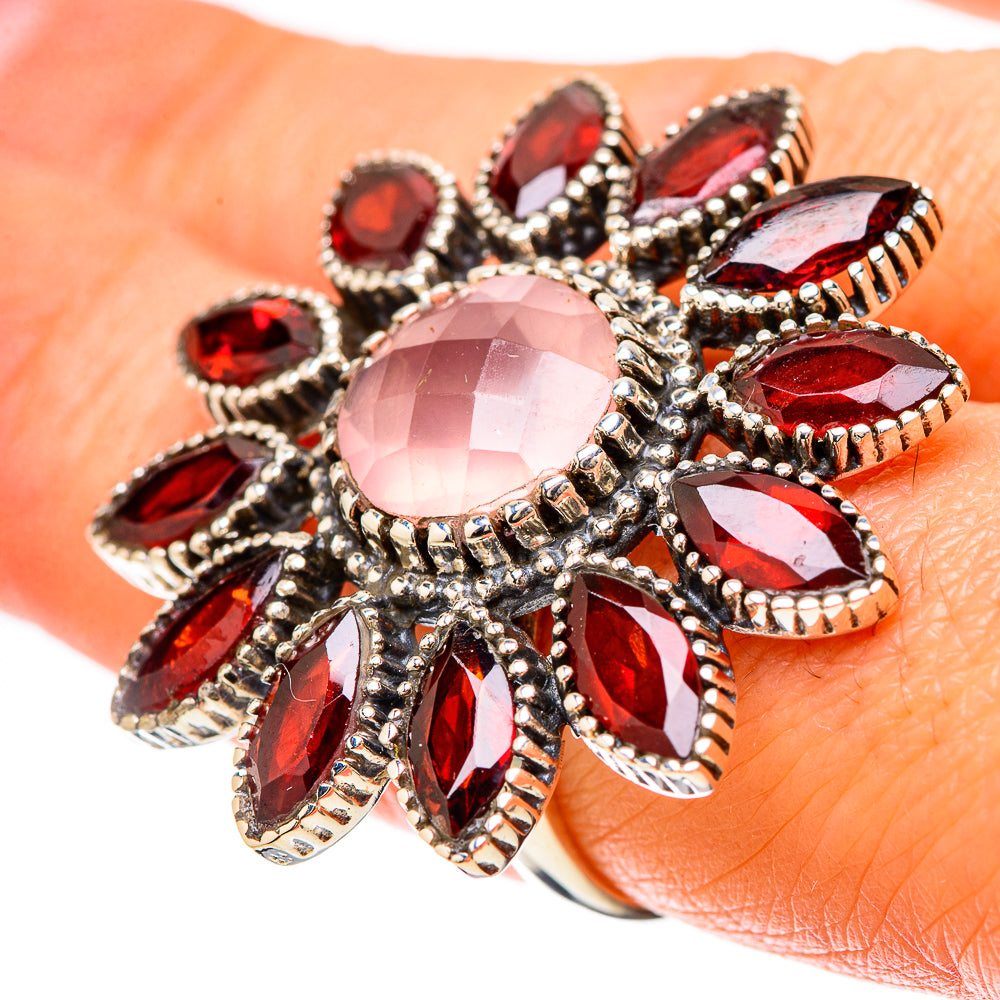 Rose Quartz Rings handcrafted by Anasilvercos - RING133903