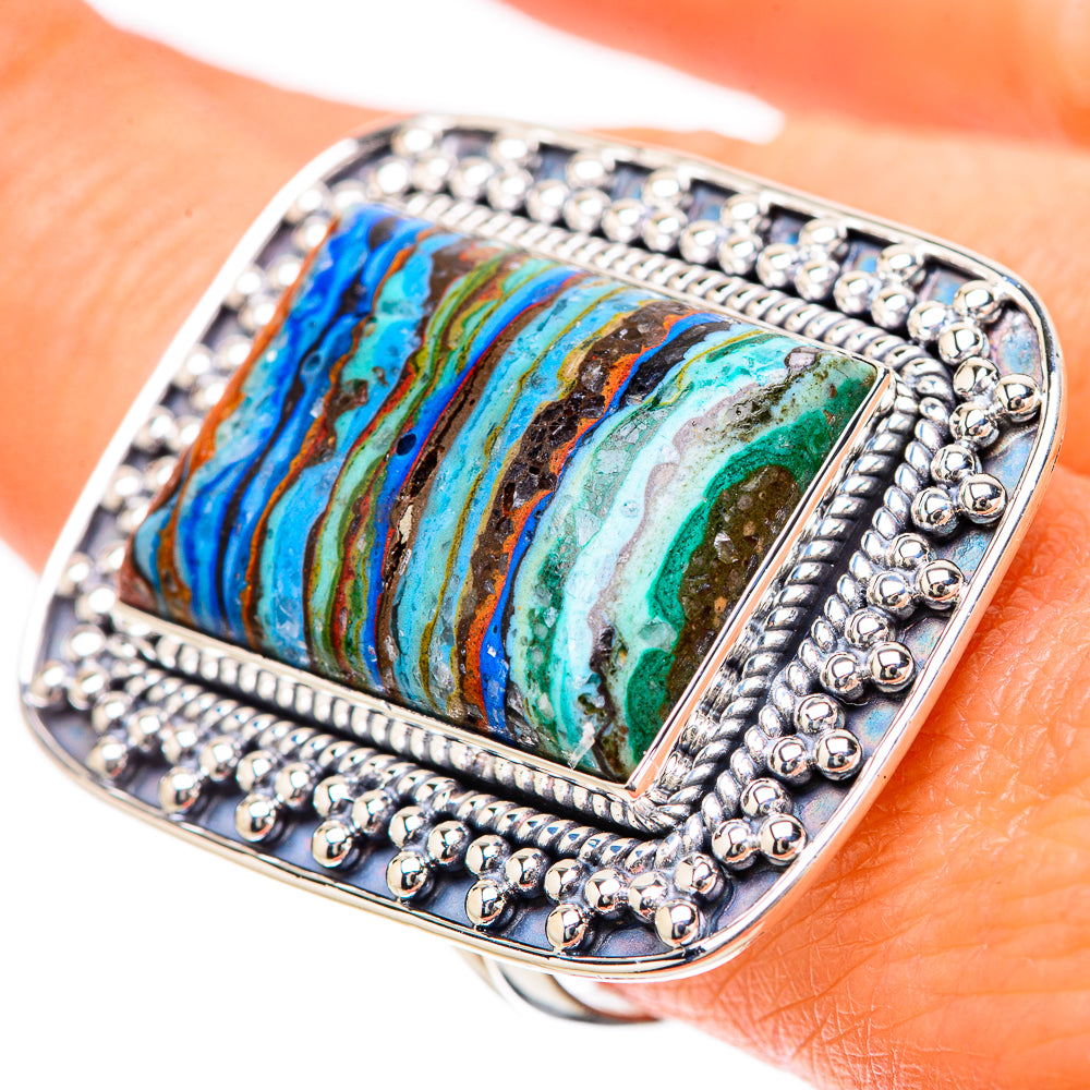 Rainbow Calsilica Rings handcrafted by Anasilvercos - RING133907
