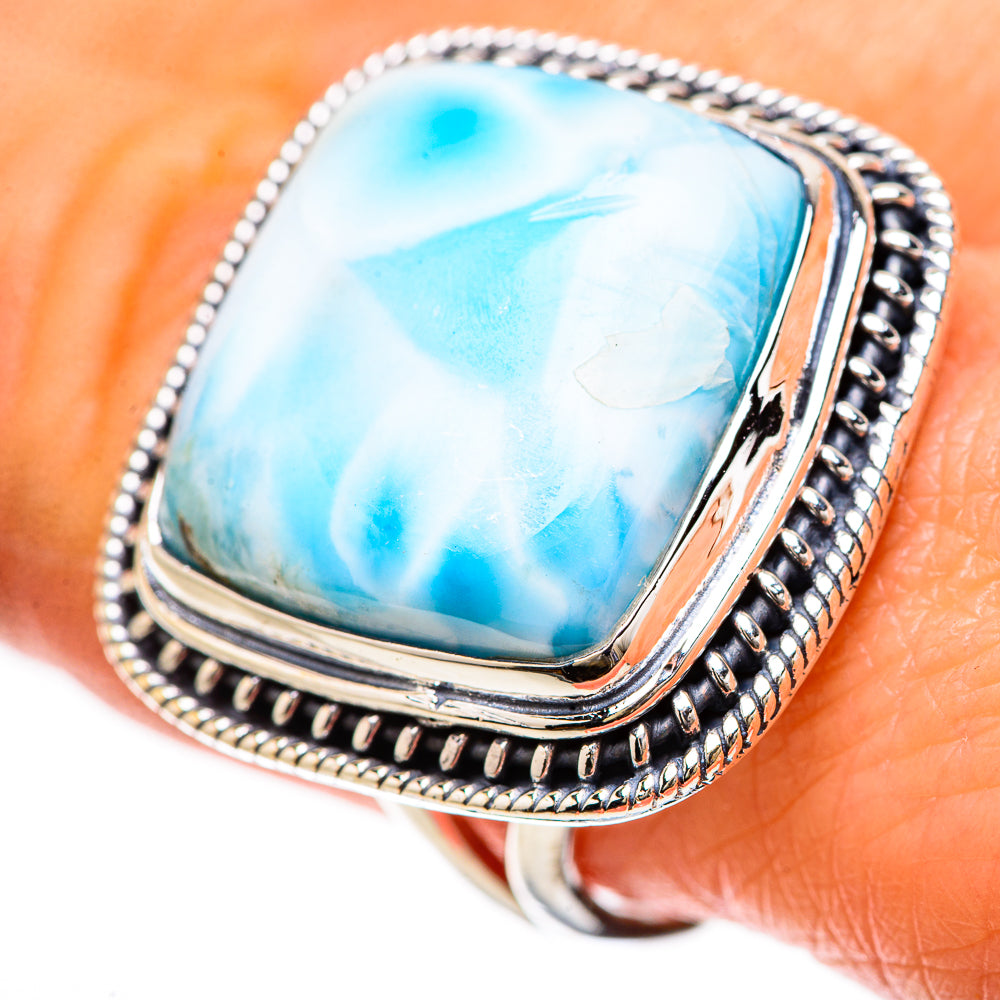 Larimar Rings handcrafted by Anasilvercos - RING133912
