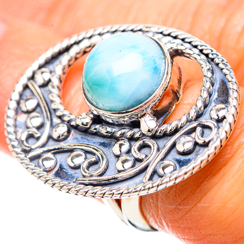 Larimar Rings handcrafted by Anasilvercos - RING133915